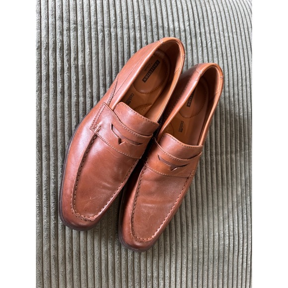 Clarks Collection Mens Loafers Leather Brown‎ Dress Shoes Slip On Size US 9.5 main image 9